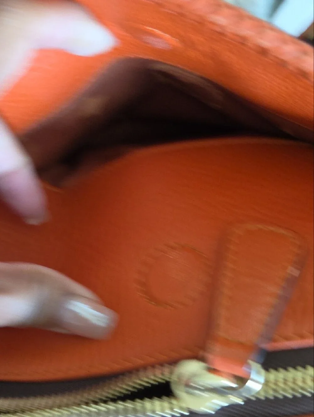 MCM Orange Leather Satchel Bag